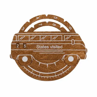 Objets de décoration - Carte des États-Unis en bois 3D Travel Tracker – Chêne - ENJOY THE WOOD