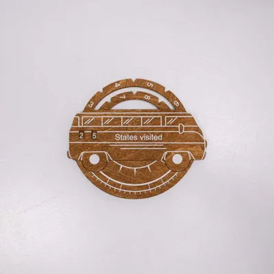 Objets de décoration - Carte des États-Unis en bois 3D Travel Tracker – Chêne - ENJOY THE WOOD