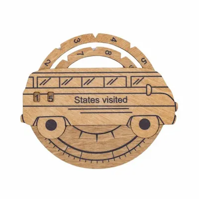 Objets de décoration - Carte des États-Unis en bois 3D Travel Tracker – Or - ENJOY THE WOOD