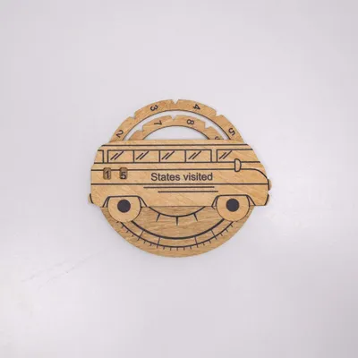 Objets de décoration - Carte des États-Unis en bois 3D Travel Tracker – Or - ENJOY THE WOOD