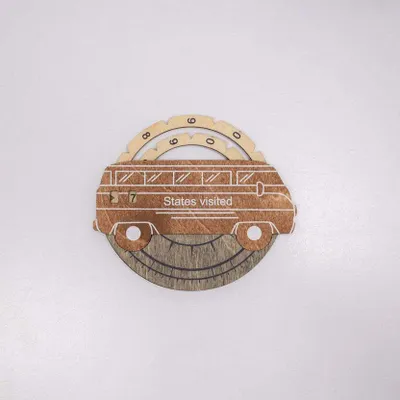 Decorative objects - Travel Tracker 3D Wooden USA Map – Smokey - ENJOY THE WOOD