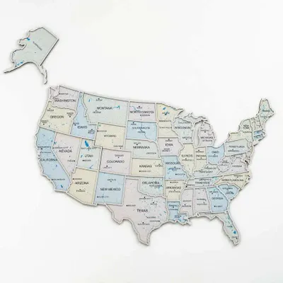Other wall decoration - USA Photo Map Pastel M - ENJOY THE WOOD