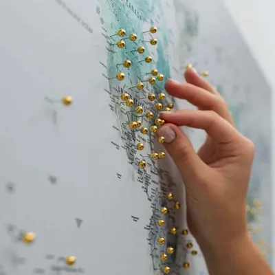 Autres décorations murales - Carte du Monde sur Toile - Bleu Ciel sans Cadre M - ENJOY THE WOOD