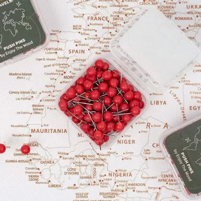 Decorative objects - Canvas Push Pins Red - ENJOY THE WOOD