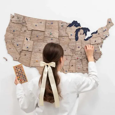 Other wall decoration - Wooden 3d Map of USA - Terra M Prime Plus - ENJOY THE WOOD