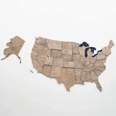Other wall decoration - Wooden 3d Map of USA - Terra S Prime Plus - ENJOY THE WOOD