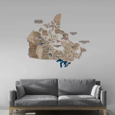 Autres décorations murales - Carte en bois 3D du Canada – Terra, S, Prime - ENJOY THE WOOD