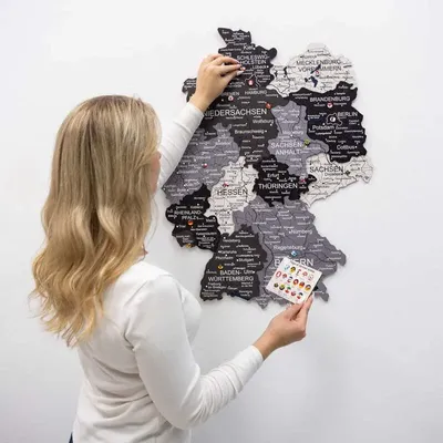 Other wall decoration - 3D Germany Wooden Map Nordik 2XL Blank - ENJOY THE WOOD