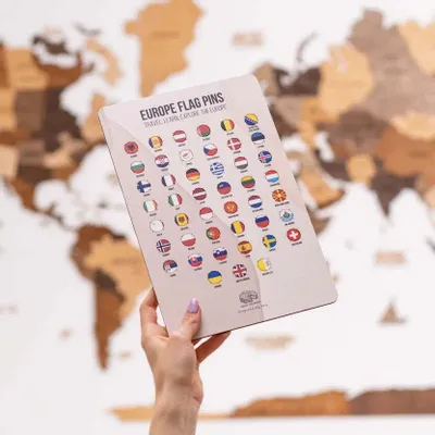 Objets de décoration - Épingles de drapeau européen - ENJOY THE WOOD