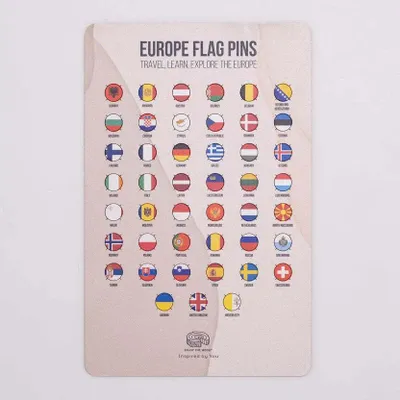 Objets de décoration - Épingles de drapeau européen - ENJOY THE WOOD