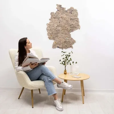 Autres décorations murales - Carte en bois 3D Allemagne Terra M Prime Plus - ENJOY THE WOOD