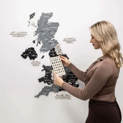 Other wall decoration - 3D Wooden Map of the United Kingdom Nordik L Prime Plus - ENJOY THE WOOD