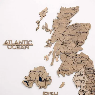 Other wall decoration - 3D Wooden Map of the United Kingdom Terra XL Blank - ENJOY THE WOOD