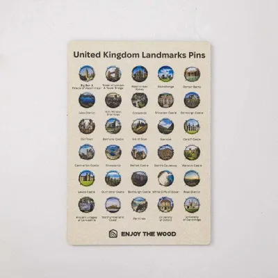 Decorative objects - United Kingdom Landmarks Pins - ENJOY THE WOOD