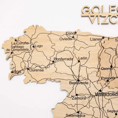 Other wall decoration - Wooden Map of Spain – Gold M Prime - ENJOY THE WOOD