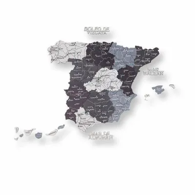 Autres décorations murales - Carte en bois de l'Espagne – Nordik L Prime Plus - ENJOY THE WOOD