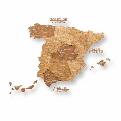 Other wall decoration - Wooden Map of Spain – Oak XL Prime Plus - ENJOY THE WOOD
