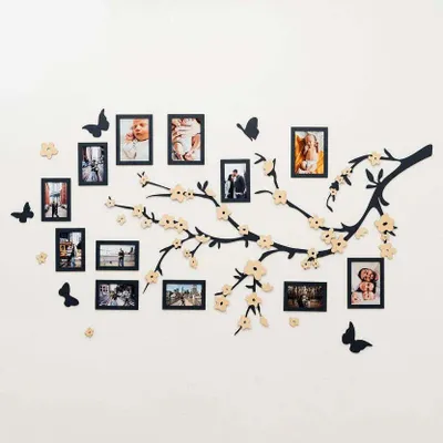 Autres décorations murales - Arbre généalogique en bois - Unité M Fleurs blanches - ENJOY THE WOOD