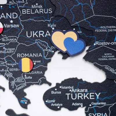 Other wall decoration - 2D Wooden World Map Midnight L - ENJOY THE WOOD