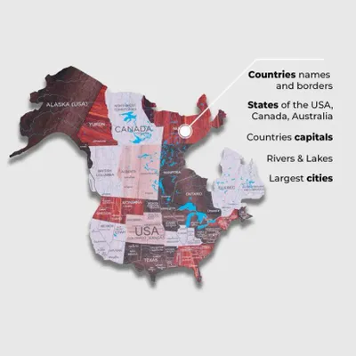 Autres décorations murales - Carte du Monde en Bois 2D Urban M - ENJOY THE WOOD