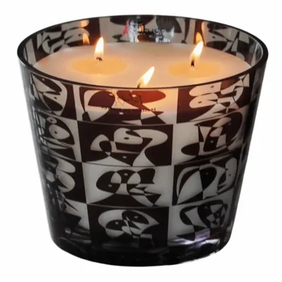 Candles - Mosaico En Ajedrez (Leather-Musk-Amber) - Scented Glass Candle - 10cm - ARTITUDE HOME