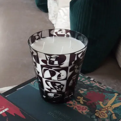 Bougies - Mosaico En Ajedrez (Cuir-Musc-Ambre) - Bougie parfumée en verre - 16 cm - ARTITUDE HOME