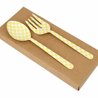 Ustensiles de cuisine - Pelle à salade en émail (ensemble de 2) - 11 x 2,5 pouces - CASA AMAROSA