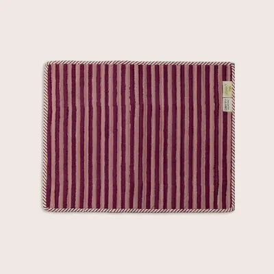 Linge de table textile - Set de table matelassé LONI Framboise - JAMINI BY USHA BORA