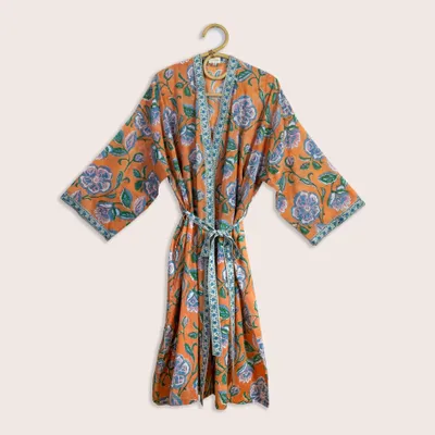 Apparel - LONI Orange kimono - JAMINI BY USHA BORA