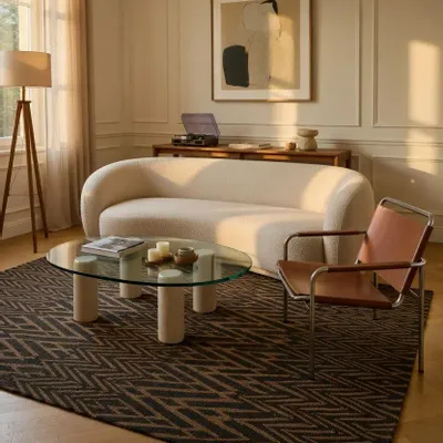 Tapis - Tapis Nomad Brun en Laine et lin - COCONO