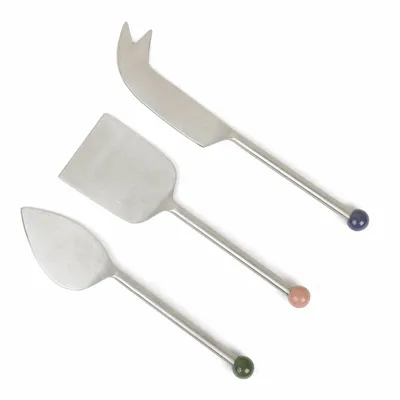 Couteaux - Ensemble de couteaux à fromage en acier inoxydable, (ensemble de 3) - - CASA AMAROSA