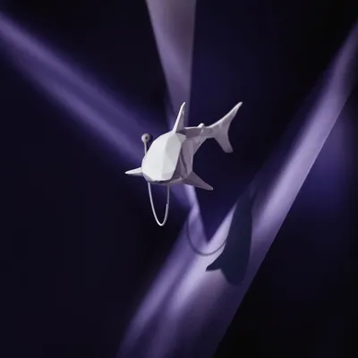 Office design and planning - Porcelain Shark Sculpture – White - OCEANSTORE DESIGN