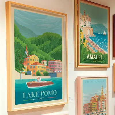 Affiches - Affiches d'art "Voyages" 50x70 cm, et 30x40 cm - WALL EDITIONS