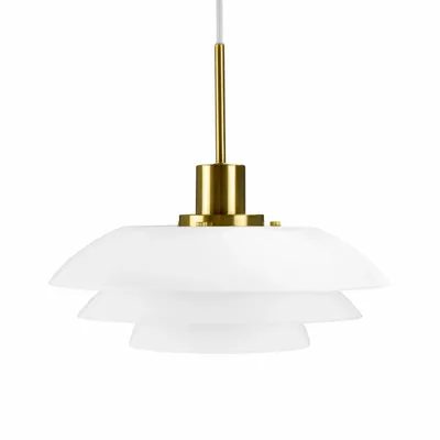 Ceiling lights - DL31 opal/ brass pendant - DYBERG LARSEN