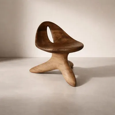 Chaises - Morphe | Fauteuil Sculpté Exclusif | Chêne Européen Massif - NEXART