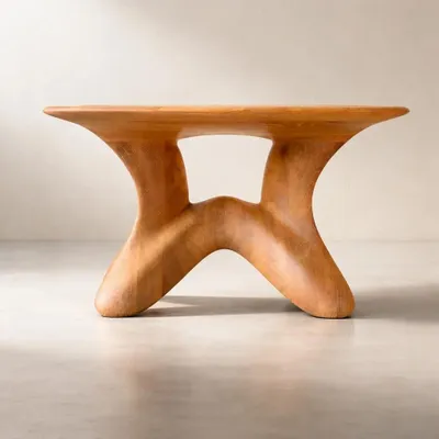 Coffee tables - Selene | Sculpted Coffee Table| European Oak Wood - NEXART