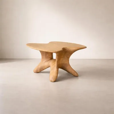 Coffee tables - Selene | Sculpted Coffee Table| European Oak Wood - NEXART