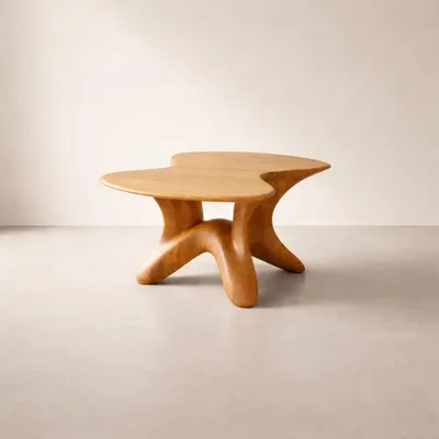 Tables basses - Selene | Table Basse Sculptée | Chêne Européen Massif - NEXART
