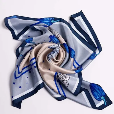 Foulards et écharpes - foulard Pur soie, Carré de soie 67,  Création et impression françaises - KOUNTHEA RETH