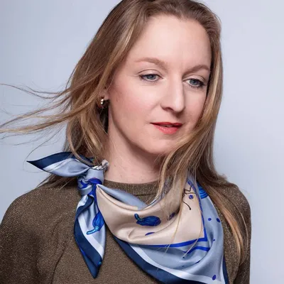 Foulards et écharpes - foulard Pur soie, Carré de soie 67,  Création et impression françaises - KOUNTHEA RETH