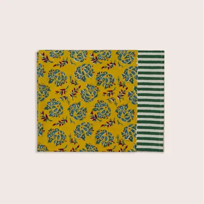 Linge de table textile - Nappe SARSO Yellow - JAMINI BY USHA BORA