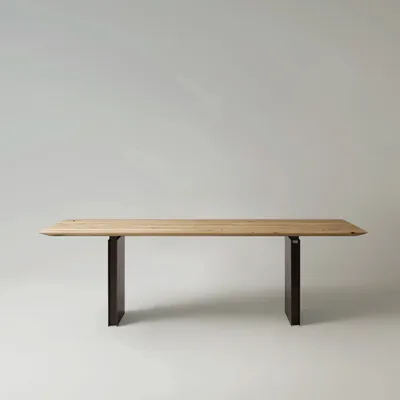 Tables for hotels - Passerella | Dining Table in Bricola Oak and Iron - DE ZOTTI & DE BRICOLA