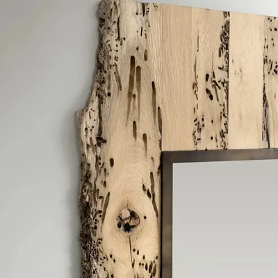 Miroirs - Due Facce | Miroir Architectural en Chêne de Bricole et Métal - DE ZOTTI & DE BRICOLA