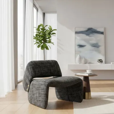 Fauteuils - Fauteuil ROMA Gris chiné - EMPREINTE DU TEMPS