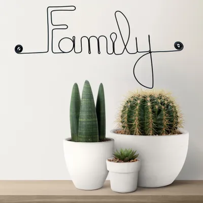 Autres décorations murales - Décoration Murale en Fil de Fer "Family" - à punaiser - Bijoux de Mur - BIJOUX DE MUR