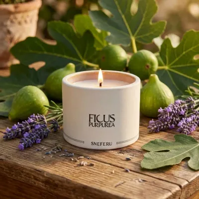 Bougies - Bougie de Luxe Parfumée Ficus Purpurea 140 g - SNEFERU
