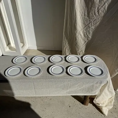 Assiettes au quotidien - Lot de 10 petites assiettes à dessert en céramique italienne Total - OFFICE OBJETS