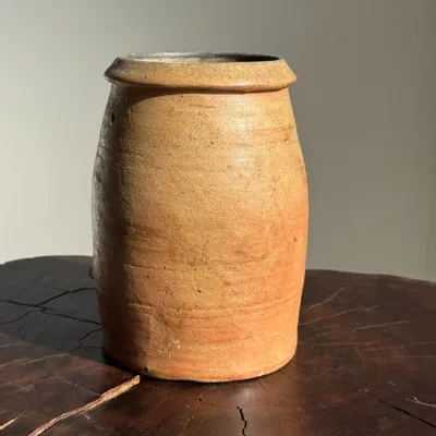 Everyday plates - Large oval matt stoneware pot with beige handle H21 D12 - OFFICE OBJETS