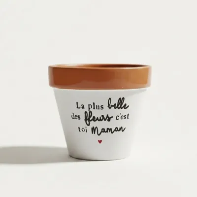 Vases - Pot de fleur La plus belle des fleurs, c'est toi Maman - JOLI POT