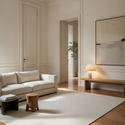 Tapis - Ecru Linea Tapis en Laine et Polyester - COCONO